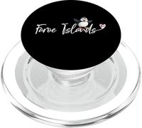 Macareux des îles Féroé avec Drapeau en Forme de cœur - Souvenir Nordique Mignon PopSockets PopGrip pour MagSafe