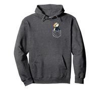 Macareux d'oiseaux de mer Puffins Pocket Sweat à Capuche, Unisexe pour Adultes, Chiné Foncé, L