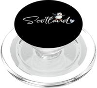 Macareux écossais avec Drapeau en Forme de cœur - Souvenir écossais Mignon PopSockets PopGrip pour MagSafe