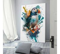 Macareux moine Amazone Poster Art Impressions sur toile Moderne Toile Art Mural Image Tenture Murale pour Chambre Salon Décor 24x36 pouces (60x90 cm)