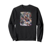 Macareux Moine avec Chapeau et Écharpe Ornithologue Oiseau Sweatshirt