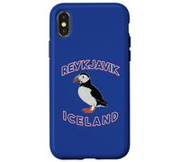 Macareux Reykjavik Islande Typographie Classique audacieuse Coque pour iPhone X/XS