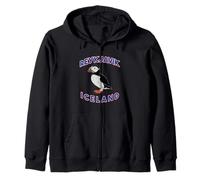 Macareux Reykjavik Islande Typographie Classique audacieuse Sweat à Capuche