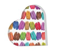 Macaron Biscuit Aromatisé Pâtisseries Imprimée Acrylique Cadeaux Décor Coeur Carré Souvenirs Personnalisés Décorations de Maison & Bureau