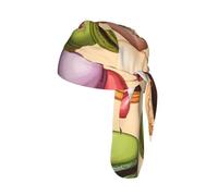 Macaron Biscuit Imprimé Hommes Femmes Cyclisme Casquette Élastique Extensible Yoga Course Couvre-Tête Sport