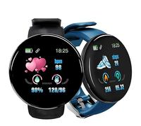 Macaron Color Montre Connectée D18 - Fitness Tracker Étanche IP67 | Cardio, Tension, Oxygène, Sommeil, Podomètre | Notifications Appels/SMS, Modes Sport, Android & iOS | Smartwatch Homme Femme