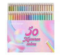 Macaron Crayons De Couleur Pastel Fournitures Scolaires De Couleur Pastel - 50 Couleurs Colorées -