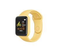 (Macaron jaune) Montre connectée Y68 pour adultes, bracelet de sport, moniteur d'activité physique, compteur de