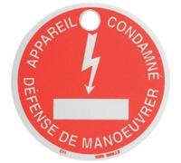 Macaron signalétique pour cadenas de condamnation - aluminium - CAD-60C SAM OUTILLAGE