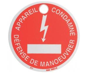 Macaron signalétique pour cadenas de condamnation - aluminium - CAD-60C SAM OUTILLAGE