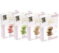 Macarons de Pauline set de 4, fraise, pistache, vanille, chocolat (4x72g)