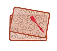 Macarons Tapis de Four et Cuisson en Silicone-Conçu pour le Chef, Jimdada Set de 2 Plaques de Cuisson(42 x 29.5 cm)，BROSSE CADEAU -SATISFACTION 100% GARANTIE