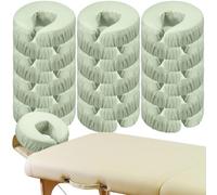 Macarrie Lot de 24 housses de berceau en microfibre réutilisables douces et épaisses pour appuie-tête de table de massage résistantes à l'huile pour spa et salons de beauté (sauge)