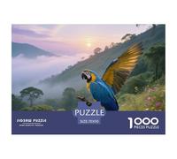 Macau Bleu et Jaune Puzzle 1000 Pièces Loisir Pédagogique Amis Et Collègues Oiseau Cohésion Sociale Déco Bureau 70x50cm/1000pcs