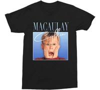 Macaulay Culkin Home Alone Throwback Unisex 100% Cotton Short-Sleeve T-Shirts Black L