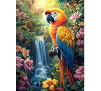 Macaw Perroquet dans la forêt tropicale 1000 Pièces Puzzle Adulte En Carton Sans Déformation Animal mignon de conte de fées Très Difficile Anti-Stress Jeu De Société Idée Cadeau Anniversaire Rapport P