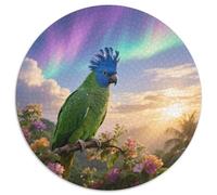 MacawPuzzle Rond 1000 Pièces Complexité Intermédiaire Meilleur pour Adolescents Affûtage des Compétencesoiseau Idéal Cadeau Présentation Puzzle 1000pcs (67.5x67.5cm)