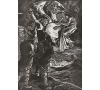 Macbeth et Banquo rencontrent les trois sorcières. Une scène de l'acte Macbeth de WIlliam Shakespeare 1 Scène 3. Après un travail du début du XXe siècle par Johannes Josephus Aarts. Poster imprimé par