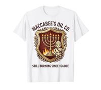 Maccabee's Oil Company Toujours en feu Depuis 164 Avant Notre ère, Menorah Crest T-Shirt