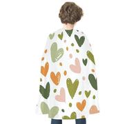 maccbn Cape d'Halloween réversible bleue et rouge blanche en forme de cœur médiévale Renaissance Cosplay fête d'anniversaire Déguisement