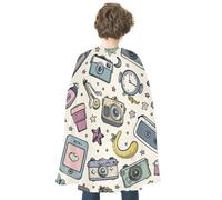maccbn Cape d'Halloween réversible bleue et rouge style innocence style médiéval Renaissance Cosplay fête d'anniversaire Déguisement