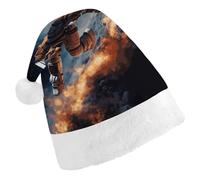 maccbn Chapeau de Père Noël astronaute volant dans l'espace - Chapeau de Noël extensible - Fournitures de fête festives pour chant, Nouvel An, cosplay