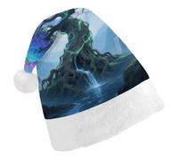 maccbn Chapeau de Père Noël extensible avec arbre de vie pour chant, Nouvel An, cosplay
