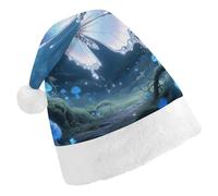 maccbn Chapeau de Père Noël extensible avec papillons et champignons pour chant, Nouvel An, cosplay
