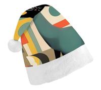 maccbn Chapeau de Père Noël extensible du milieu du siècle - Art moderne du milieu du siècle - Accessoire de fête pour chant, Nouvel An, cosplay