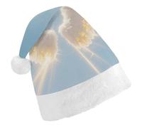 maccbn Chapeau de Père Noël extensible en forme d'ailes d'ange de Noël pour chant, Nouvel An, cosplay