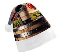 maccbn Chapeau de Père Noël extensible en forme de bouteille de vin de Noël, accessoire de fête pour chant, Nouvel An, cosplay