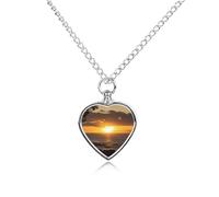 maccbn Collier urne étanche en forme de cœur avec kit de remplissage, chaîne réglable de 70,1 cm, bijou souvenir pour chien, chat, cadeau de condoléances pour les amoureux des animaux domestiques