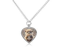 maccbn Collier urne funéraire en forme de loutre pour cendres - Étanche - Avec kit de remplissage - Chaîne réglable de 70,1 cm - Bijou souvenir pour chien et chat - Cadeau de condoléances pour les