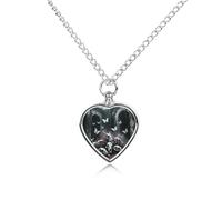 maccbn Collier urne funéraire étanche avec kit de remplissage - Chaîne réglable de 70,1 cm - Bijou souvenir pour chien et chat - Cadeau de condoléances pour les amoureux des animaux domestiques