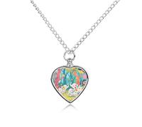 maccbn Collier urne imperméable en forme de cœur avec kit de remplissage - Chaîne réglable de 70,1 cm - Bijou souvenir pour chien et chat - Cadeau de condoléances pour les amoureux des animaux