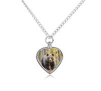 maccbn Collier urne imperméable en forme de cœur avec kit de remplissage - Chaîne réglable de 70,1 cm - Bijou souvenir pour chien et chat - Cadeau de condoléances pour les amoureux des animaux
