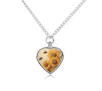 maccbn Collier urne imperméable en forme de cœur avec kit de remplissage - Chaîne réglable de 70,1 cm - Bijou souvenir pour chien et chat - Cadeau de condoléances pour les amoureux des animaux