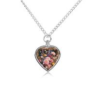 maccbn Collier urne rétro avec pendentif en forme de cœur imperméable avec kit de remplissage - Chaîne réglable de 70,1 cm - Bijou souvenir pour chien et chat - Cadeau de condoléances pour les