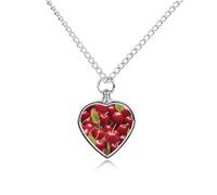 maccbn Collier urne rouge pour cendres d'animaux domestiques - Pendentif commémoratif en forme de cœur imperméable avec kit de remplissage - Chaîne réglable de 70,1 cm - Bijou souvenir pour chien et