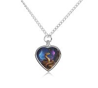 maccbn Collier urne serpent sorcière pour cendres d'animal domestique, pendentif commémoratif étanche en forme de cœur avec kit de remplissage, chaîne réglable de 70,1 cm, bijou souvenir pour chien