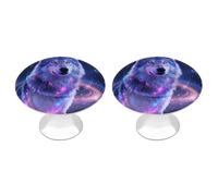 maccbn Lot de 2 boutons de tiroir ronds de 2,8 cm en acier inoxydable avec vis pour commode, placard, porte de placard, armoire, facile à installer