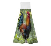 maccbn Lot de 2 essuie-mains de cuisine à séchage rapide avec boucle - Torchons doux pour laver la vaisselle, absorbants et légers à suspendre pour salle de bain, évier de salle de bain, comptoir