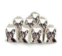 maccbn Lot de 8 sacs en mousseline de coton naturel réutilisables avec cordon de serrage - Pochettes cadeaux vides pour thé, bijoux, sachets de mariage, cadeaux de vacances, 12,7 x 17,8 cm