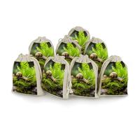 maccbn Lot de 8 sacs vides réutilisables en mousseline de coton naturel avec cordon de serrage pour thé, bijoux, sachets de mariage, cadeaux de vacances, 12,7 x 17,8 cm