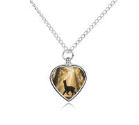 maccbn Merveilleux collier urne forestier pour cendres d'animal de compagnie avec pendentif commémoratif en forme de cœur étanche avec kit de remplissage, chaîne réglable de 70,1 cm, bijou souvenir