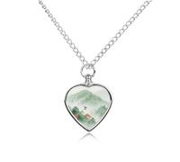 maccbn Mountain Forest Collier urne pour cendres d'animaux domestiques avec pendentif en forme de cœur imperméable avec kit de remplissage Chaîne réglable de 70,1 cm Bijoux souvenir pour chien chat