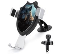 maccbn Support de téléphone universel 3 en 1 avec ventouse réglable pour téléphone portable avec crochet en métal pour grille d'aération, pare-brise, tableau de bord, accessoires de voiture