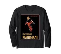 Macceroni Pianigiani Clown Mangeant des Spaghettis avec Une Manche Longue