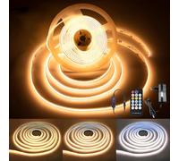 Macchiatto Bande LED COB - 5 m - Autocollant - Avec télécommande - Température de couleur réglable - Utilisation flexible dans le rétroéclairage TV, chambre à coucher, cuisine