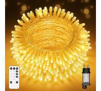 Macchiatto Guirlande Lumineuse Intérieur Extérieur LED 10M/ 40M/ 60M avec et Minuterie, 8 Modes d'Éclairage, Fonction Mémoire, Étanche IP44, pour Décoration Maison, Noë, Jardin, Mariages et Fêtes